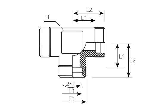 Адаптер тройник TME S (CES x CES x CES) Адаптер тройник TME S (CES x CES x CES)