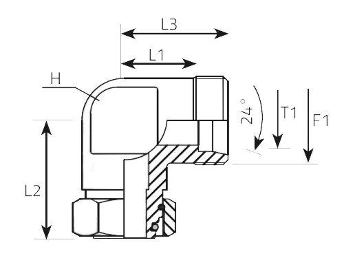Адаптер угловой LME SFE (CES x DKOS) Адаптер угловой LME SFE (CES x DKOS)