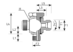 Tройник BANJO TME LBFM